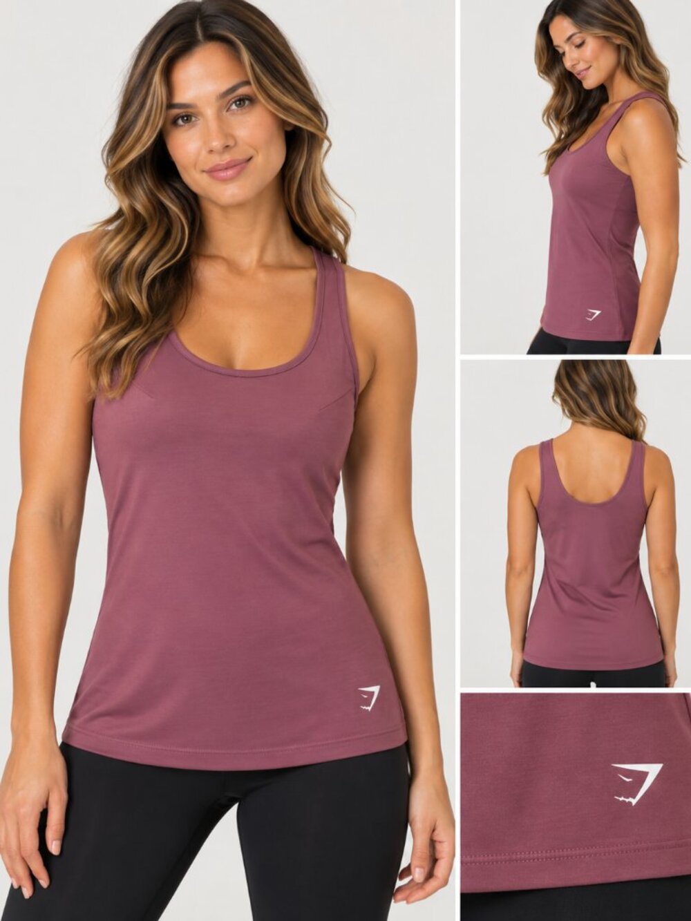 Gymshark Red Scoop Neck Workout Tank Top Size S